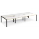 Adapt 1600mm Deep Sliding Top Triple Back to Back Bench Desk